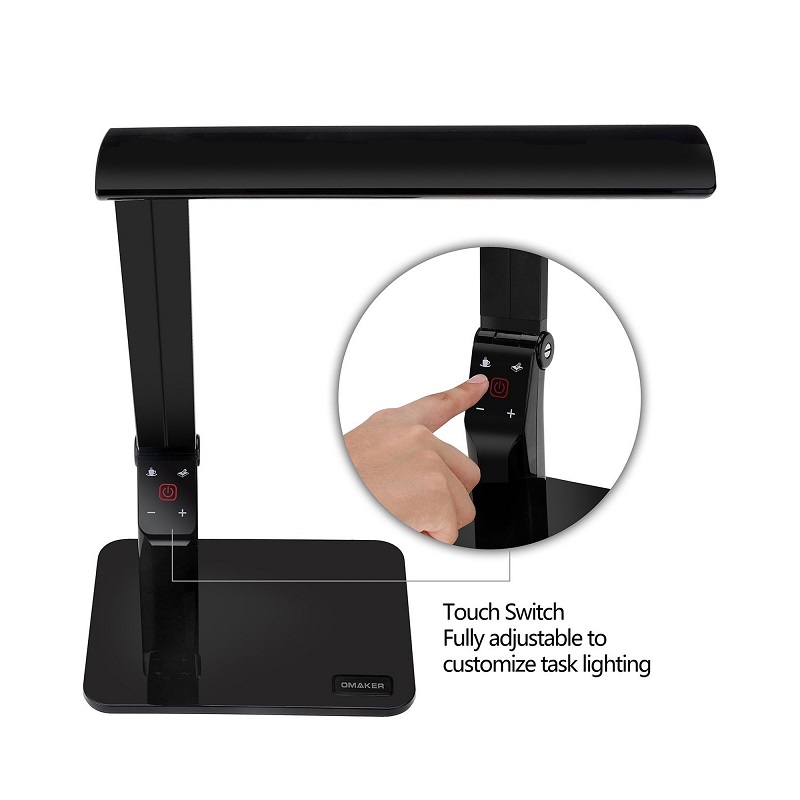 1689 USB Dimmable Modern Black Folding Coffee Restaurant Foldable Led Desk Light CC Lamp